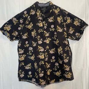 Coastal Clothing floral short-sleeve button-down shirt, Size XL